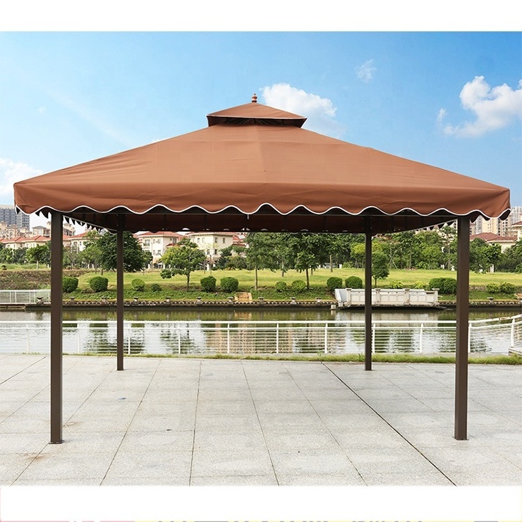 Cheap gazebo tent metal frame with waterproof canopy size 3m 3.5m 4m 5m  6m gazebos for garden