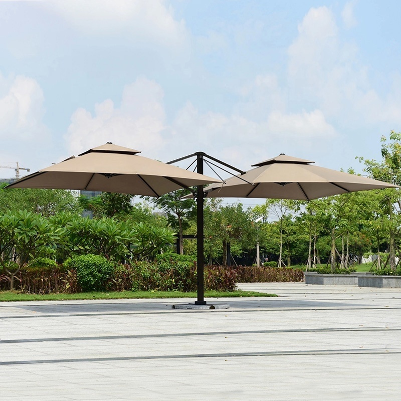 Garden Color customization parasol Outdoor Large Four side Umbrellas Patio parasol double side cantilever umbrella