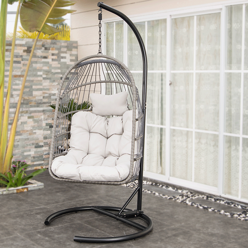 made in china superior quality modern garden patio swing chair rattan hanging swings cushions