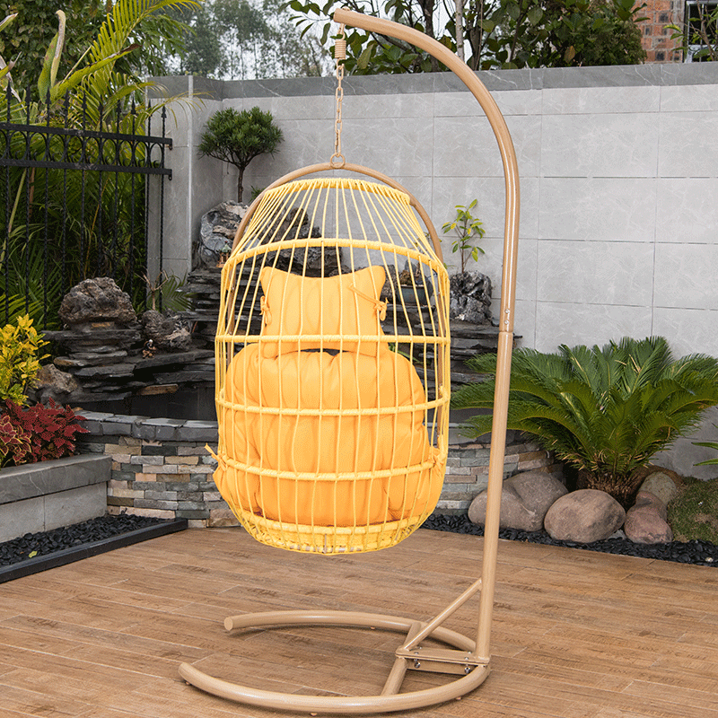 made in china superior quality modern garden patio swing chair rattan hanging swings cushions