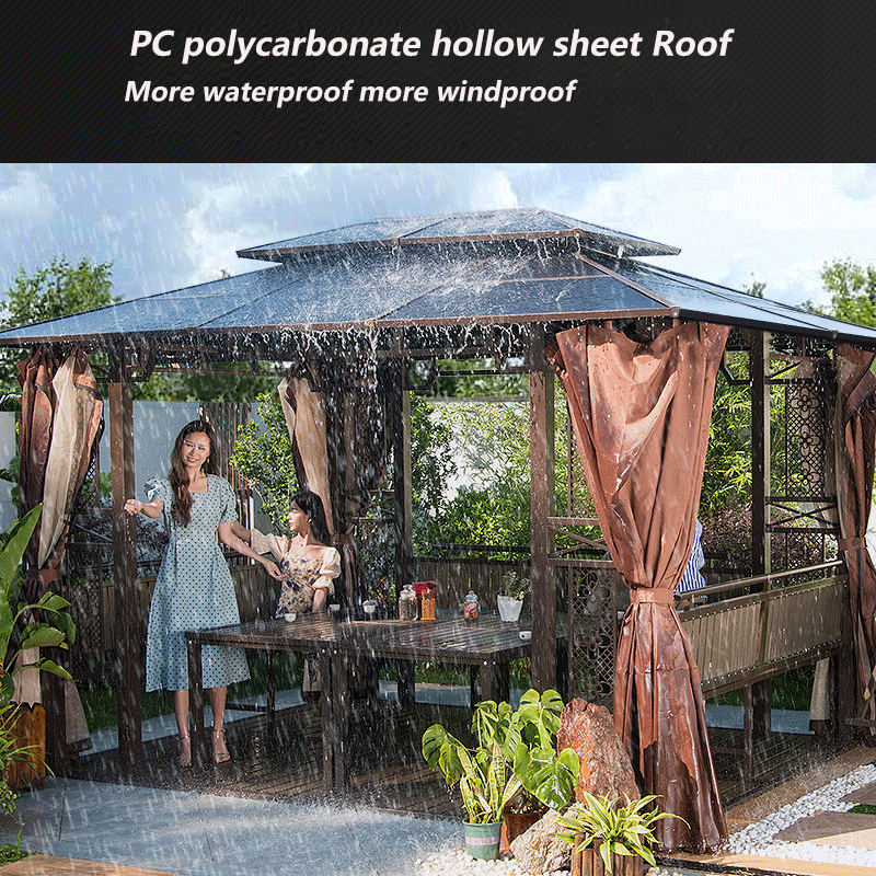 all weather garden roof gazebo legno usato modern aluminum Balcony Pergola Pergolas prefabricated outdoor patio Gazebos PERGOLA