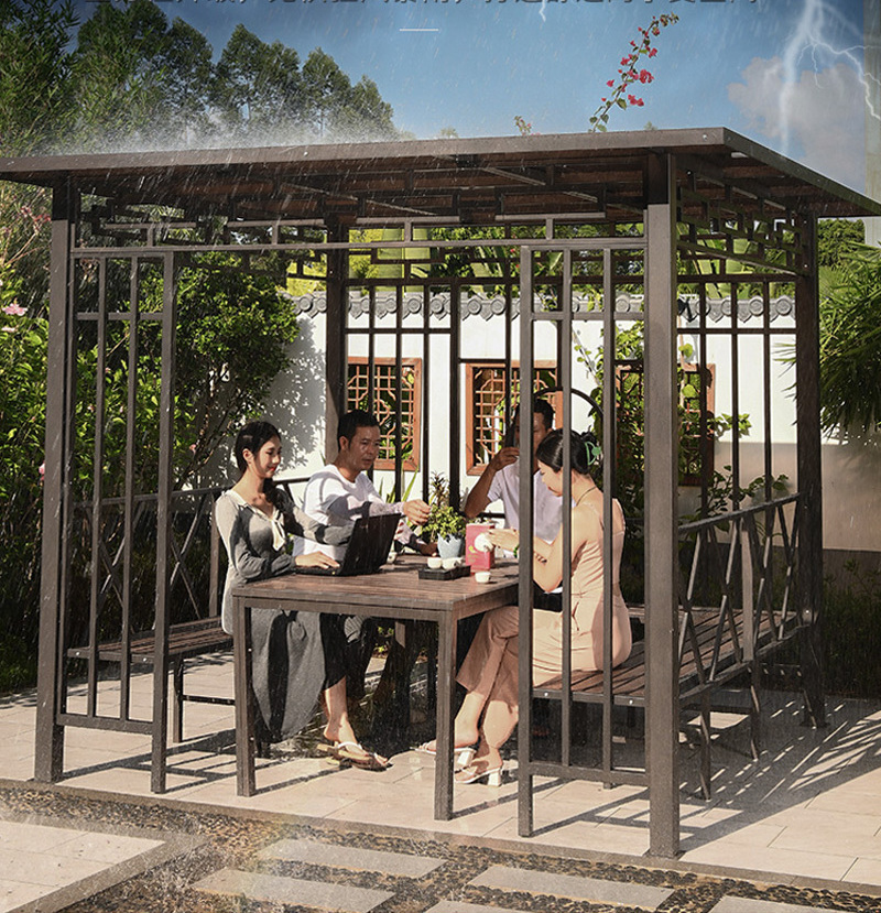 luxury pavilion garden gazebo waterproof leisure Aluminum PC flat roof PERGOLA Factory price sunshade outdoor gazebos 3X3 3X4