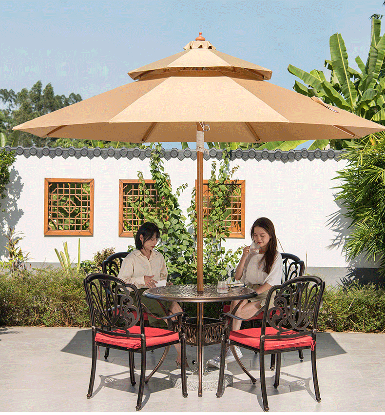 parasol with solar panel outdoor garden large umbrella 15ft patio beach parasols umbrella table chair set parasol3X3M logo print