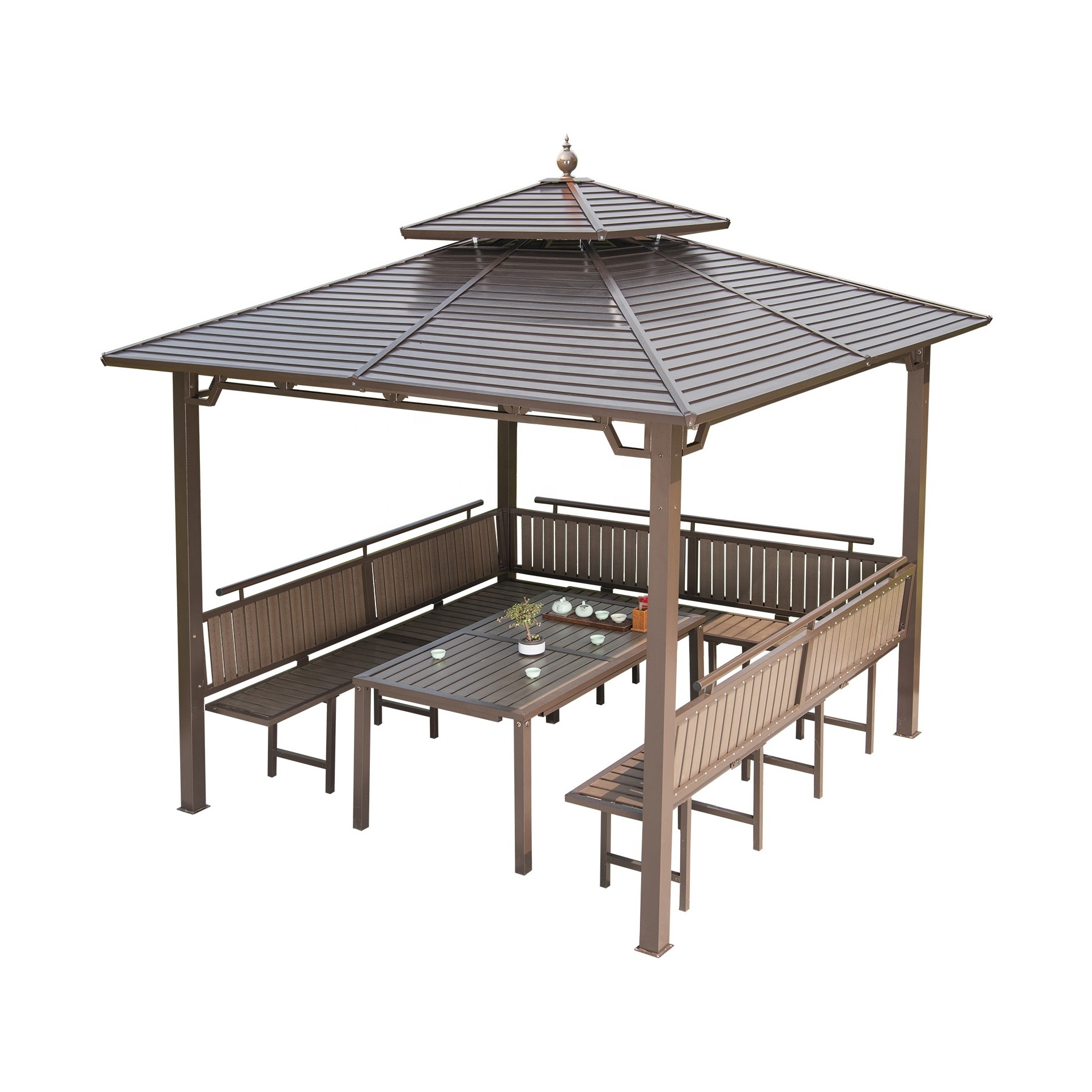 Best And Strongest Gazebo 20 ft.x 10 ft. Outdoor Patio Double Vented Roof Gazebos on Sale