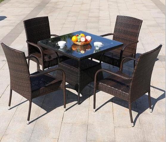 Outdoor Furniture Patio Synthetic Rattan Chair Coffee High Back Rattan Chairs Commercial Garden Table And Chairs