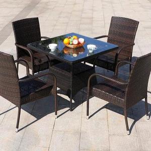 Outdoor Furniture Patio Synthetic Rattan Chair Coffee High Back Rattan Chairs Commercial Garden Table And Chairs