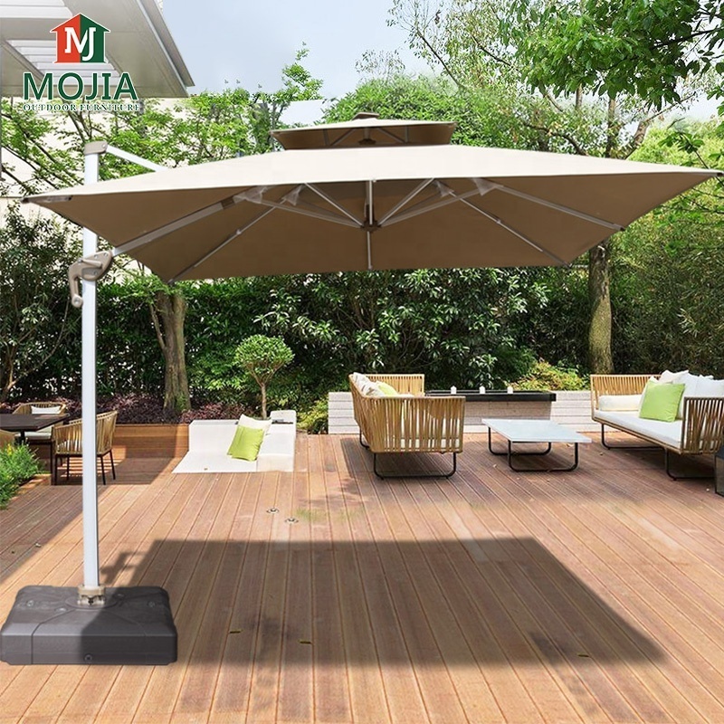 Outdoor Furniture Large Umbrella Outdoor sombrillas terraza Roman Umbrella Patio Cantilever Aluminum Umbrella For Beach