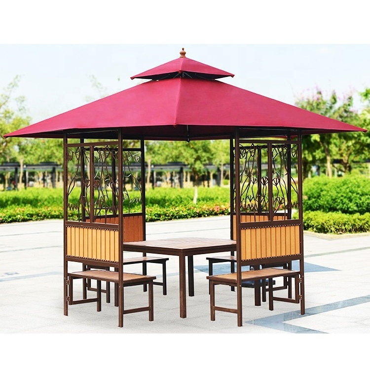 Garden Furniture  pavilion 3*3m Iron Patio Outdoor Leisure Canvas Backyard Strong Gazebo