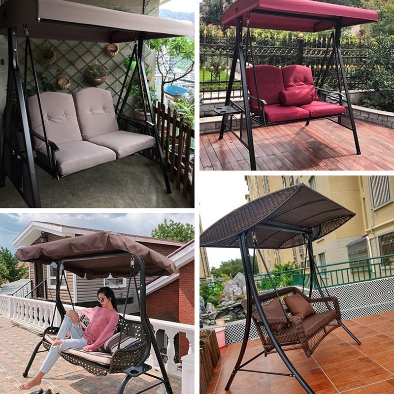 Garden Double Swing Chair Free Standing Swing  Chair Patio Leisure Furniture Ratan Swing Chair