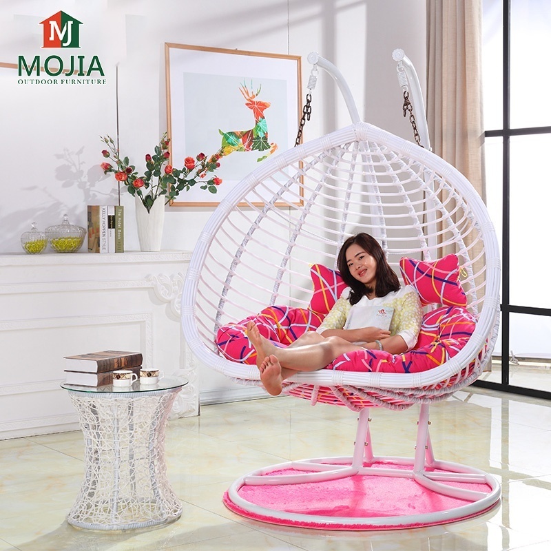 Outdoor Furniture Balcony Egg Shape Swing Chair Indoor PE Rattan Basket Seat Chair Garden Furniture Swings