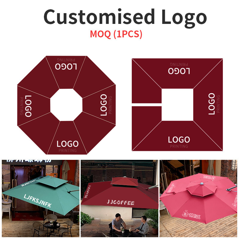 Outdoor  LED big parasol Rotatable beach Garden Shade Umbrellas sun patio large parasol 3.5M Round roma umbrella for restaurant