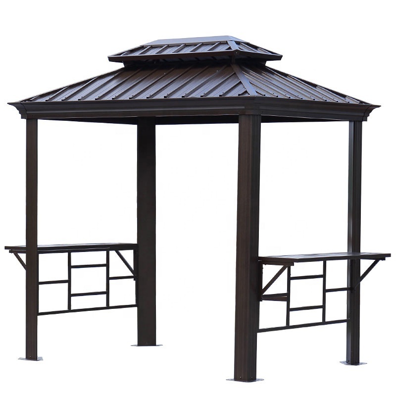 Outdoor Furniture Chinese Vintage Strong Pavilion Party Tent Hardtop Roof Gazebo