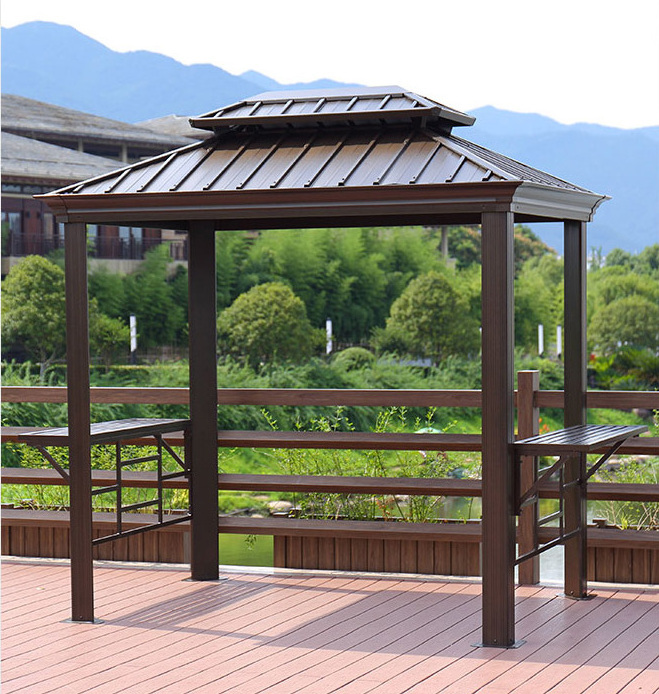 Outdoor Furniture Chinese Vintage Strong Pavilion Party Tent Hardtop Roof Gazebo