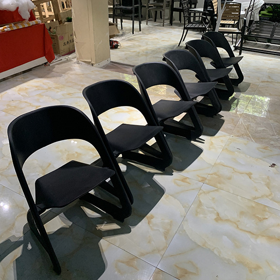 Garden sets plastic chair for event space saving durable thicken black stackable office dining plastic chairs