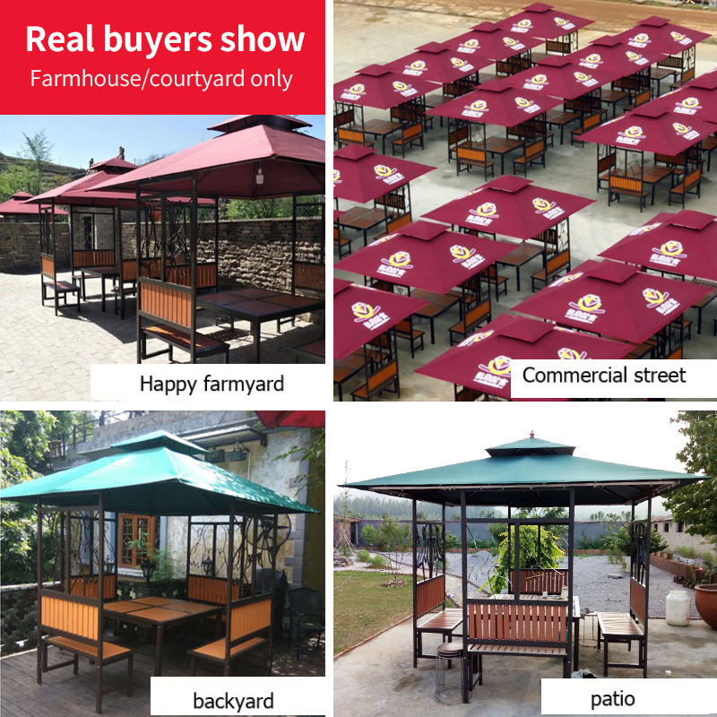 Garden Furniture  pavilion 3*3m Iron Patio Outdoor Leisure Canvas Backyard Strong Gazebo