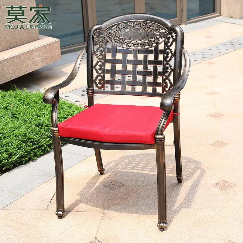 2022 outdoor furniture patio chairs for balcony die cast aluminum foldable chair indoor table and chair dinner garden set