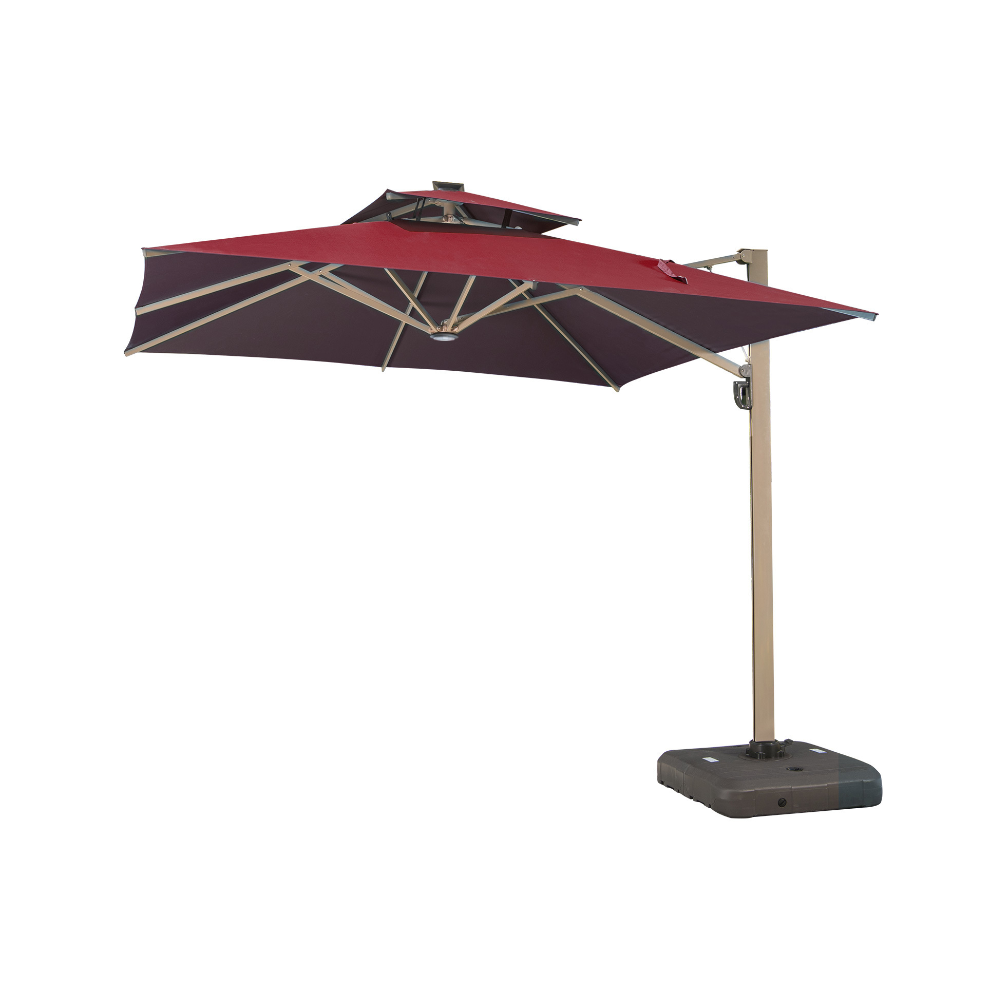 New Arrival Umbrella Outdoor Parasols Strong Hydraulic Operated 12 ft Cantilever Patio Umbrella