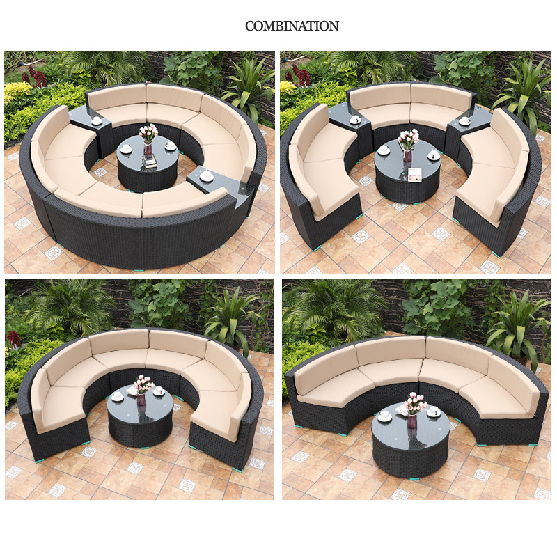 Foshan Patio Furniture Outdoor Sofa Rattan Outdoor Sofa Set Commercial Outdoor Sofa Garden  Furniture