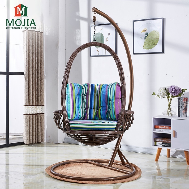 Sing Seat Swing Basket Shape Indoor Hanging Swing Chair Rattan Swing Chair For Garden Leisure