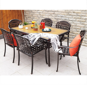 Outdoor Furniture Cast Aluminum Patio Chairs Cast Iron Patio Furniture Leisure  Chair Cafe Bistro Chairs Garden Furniture Sets