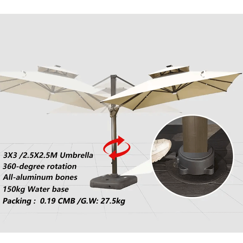 patio umbrella outdoor garden umbrellas outdoor with led remote big size  parasols outdoor restaurant umbrella factory sale