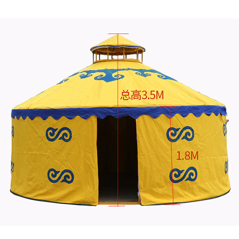 Modern Waterproof Painted Steel Frame Custom  Luxury Solar Wedding Tent Mongolian Yurt Tent For Sale