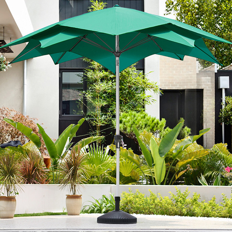 Modern sun shade parasol professional outdoor aluminum alloy pole cafe beach patio garden beach umbrella