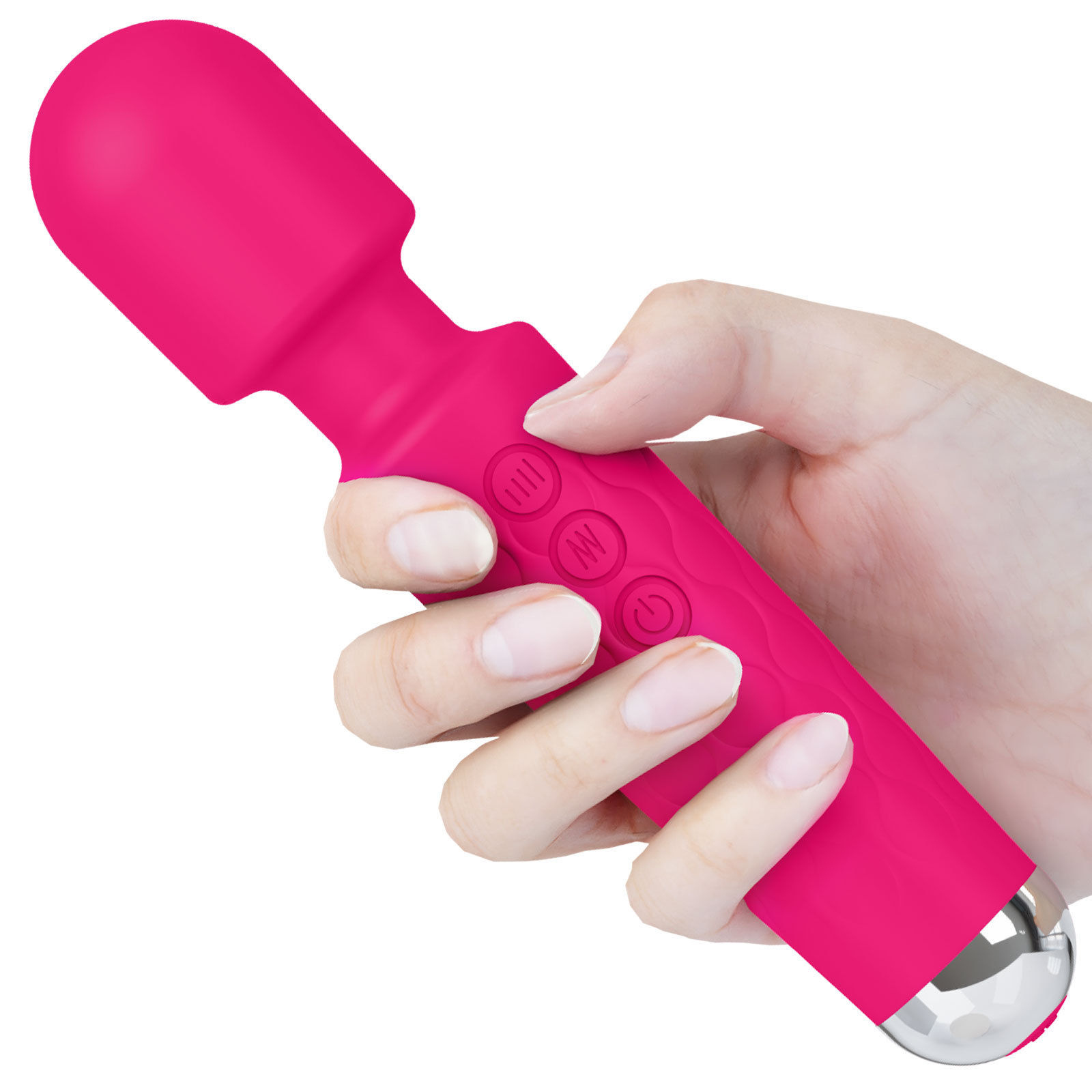 Hot Silicone USB Powerful Handheld AV Magic Wand Men Women Vibrator Wireless Body Massager