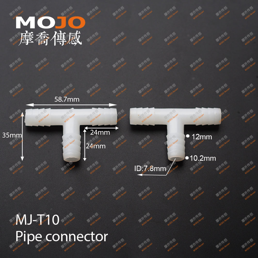 MJ-T10 Tee type three way Barbed type ID 10MM PE plastic water pipe fitting hose connector