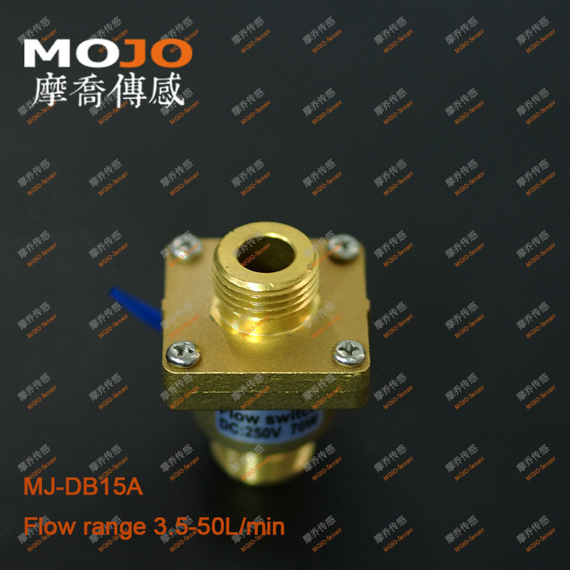 MJ-DB15A G1/2' diameter water flow sensor cooper material 3.5-50L/min flow range for hydraulic engineer Liquid Flow Switch