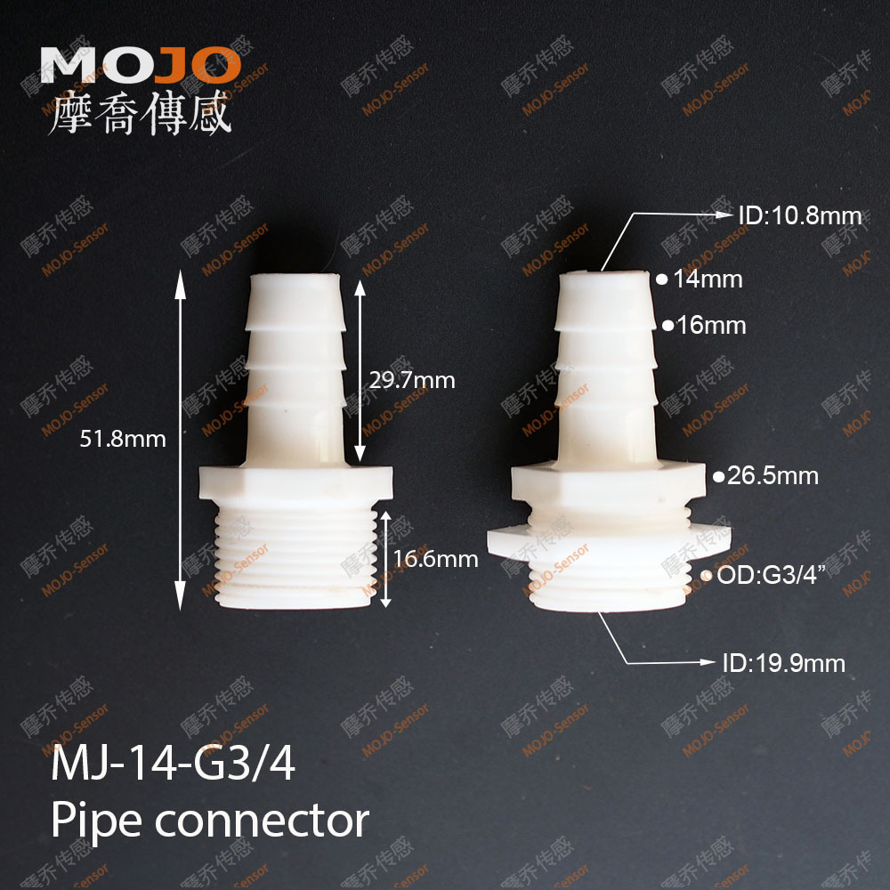 MJ-14-G3/4 Straight type pipe 9/16 barbed to G3/4 External thread water hose fittings