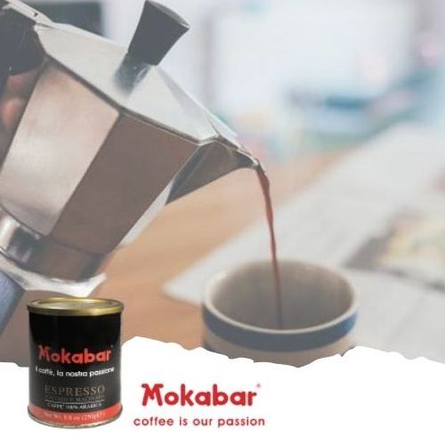 MOKABAR Roasted Ground Coffee Italian Quality 250 g 100 % Arabica Blend For Espresso Maker