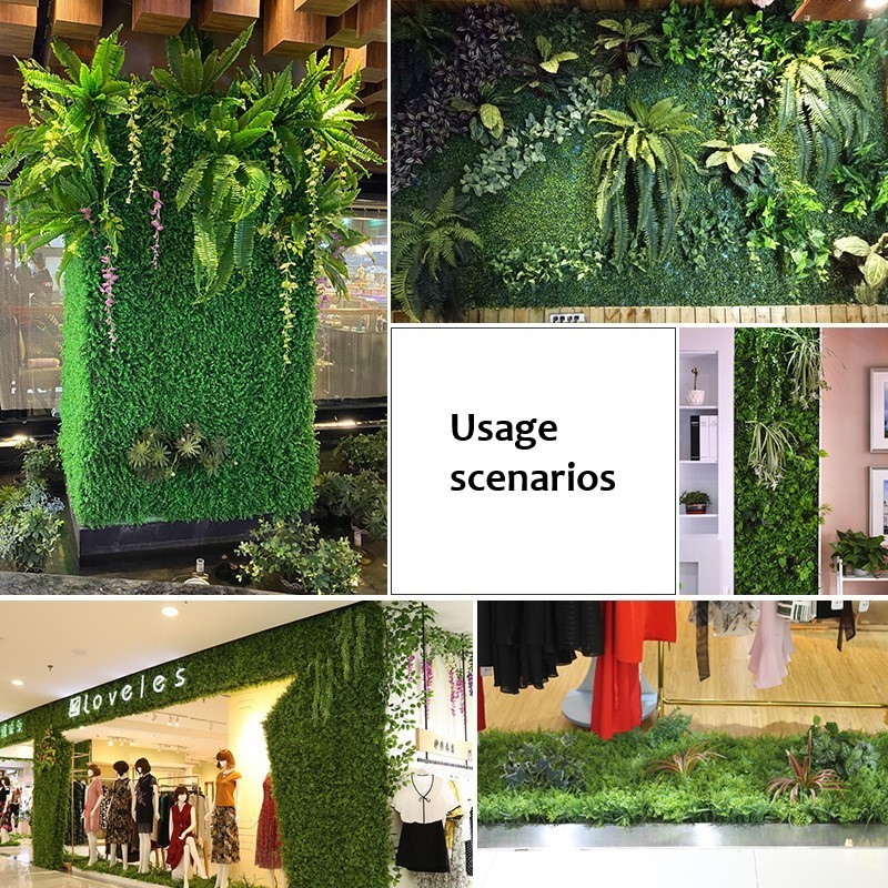 Garden Decorative Green Plant Panels Jungle Style Vertical Plants Wall Artificial Wall Green Grass Wall for Home decoration