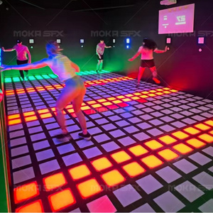 NEW! Moka sfx waterproof active game led floor interactive rgb led floor game 30*30cm led dance floor for game room