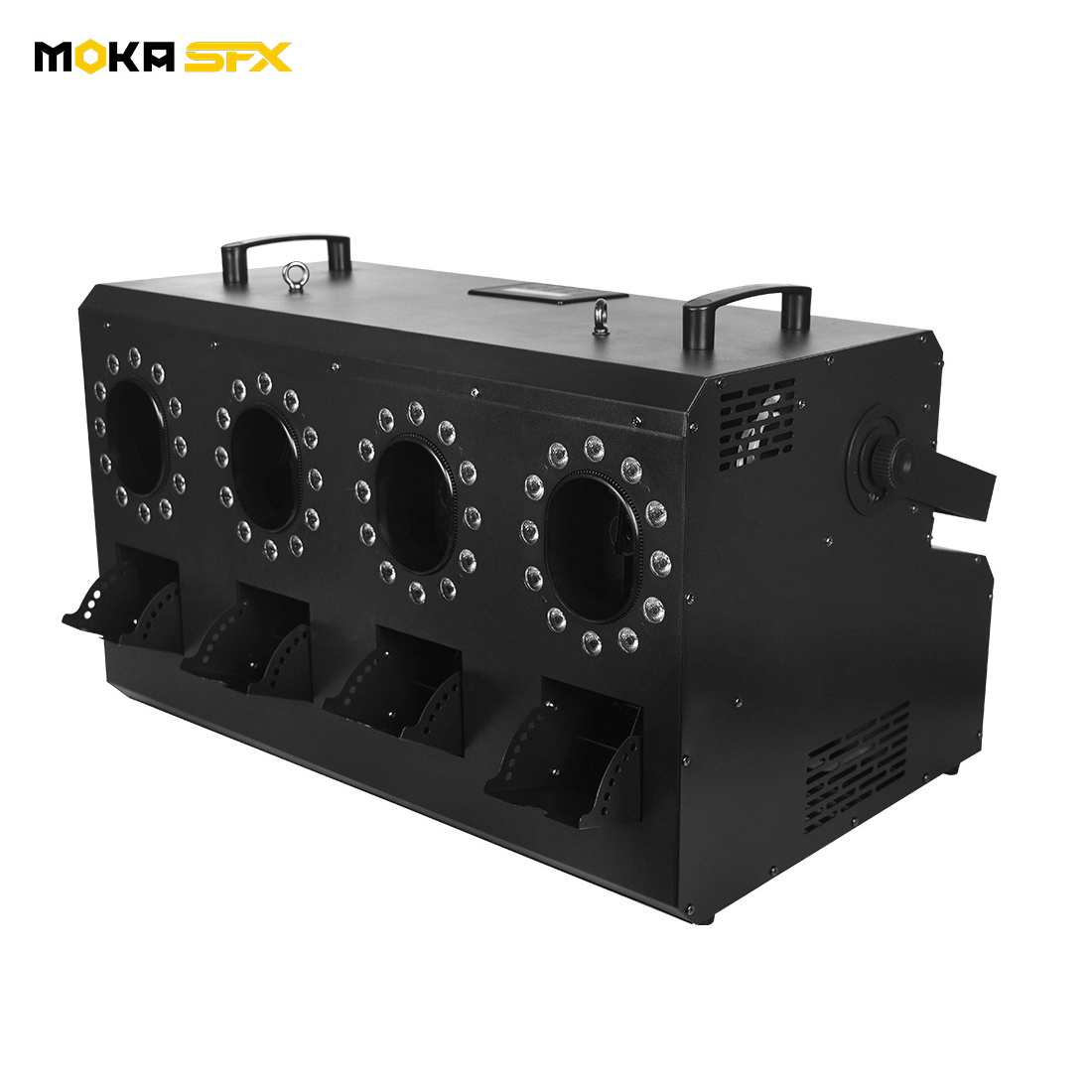 Moka sfx 1400w 4 head rgbw 4in1 led color DMX Remote Control bubble smoke fog bubble machine for outdoor wedding party stage