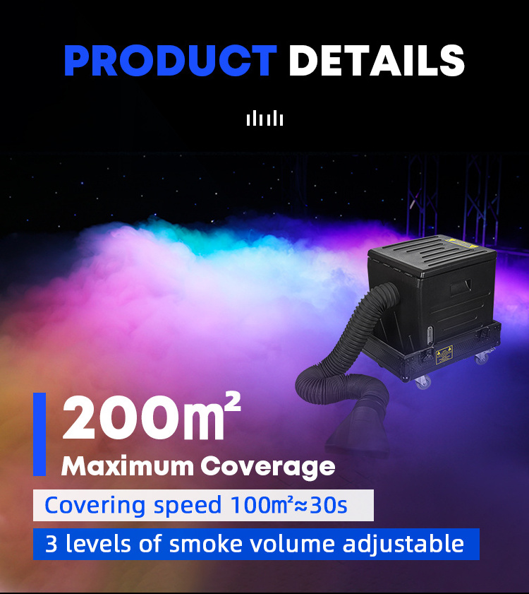 Moka sfx 4000w mini DMX dry ice low fog smoke machine for wedding first dance stage event