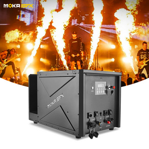 MOKA SFX Rainproof IP65 Moving Head Flame Projector 8-10M Wave Flame Thrower DMX Fire Flame Machine for Stage DJ Concert