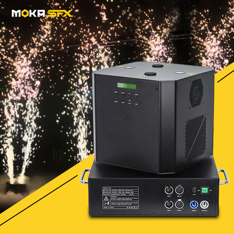 MOKA Wireless Remote Dual Head Rotation Fireworks Cold Flame Sparkuler Spin Machine Dancing Spark Machine