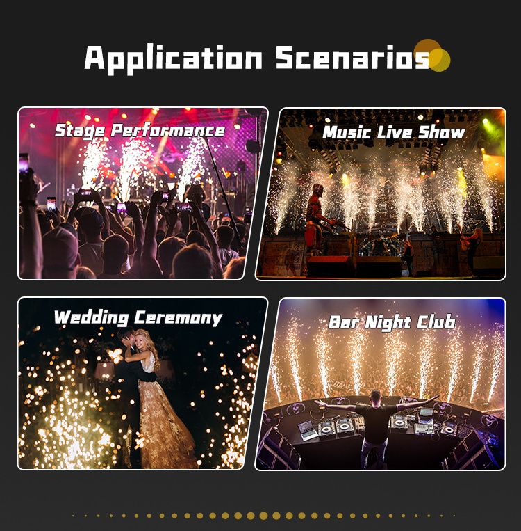 Moka sfx MK-E15 spray 1-5m DMX 650w mini cold spark machine fireworks cold sparkler for dj club wedding stage