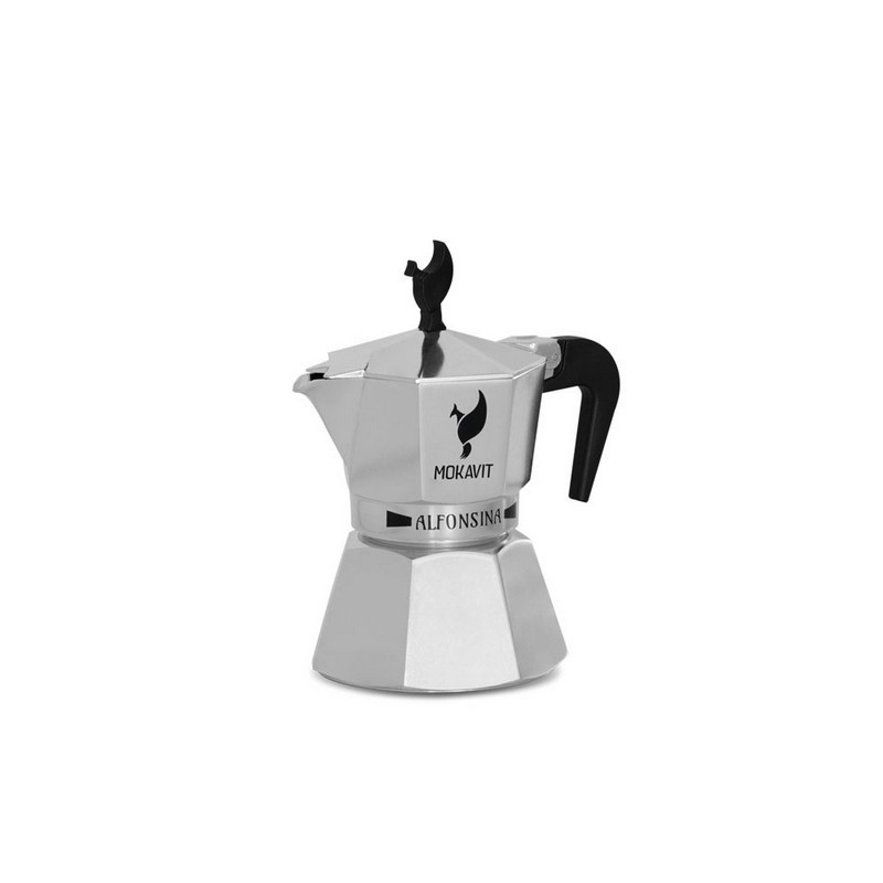 Alfonsina One Induction Coffee Moka Pot Aluminum Espresso Coffee Maker Plastic Handle 3 Cups Kitchen Tools Accessories