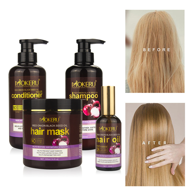 Private Label Wholesale Natural red onion hair conditioner Sulfate Free Hair Shampoo growth red onion hair growth oil