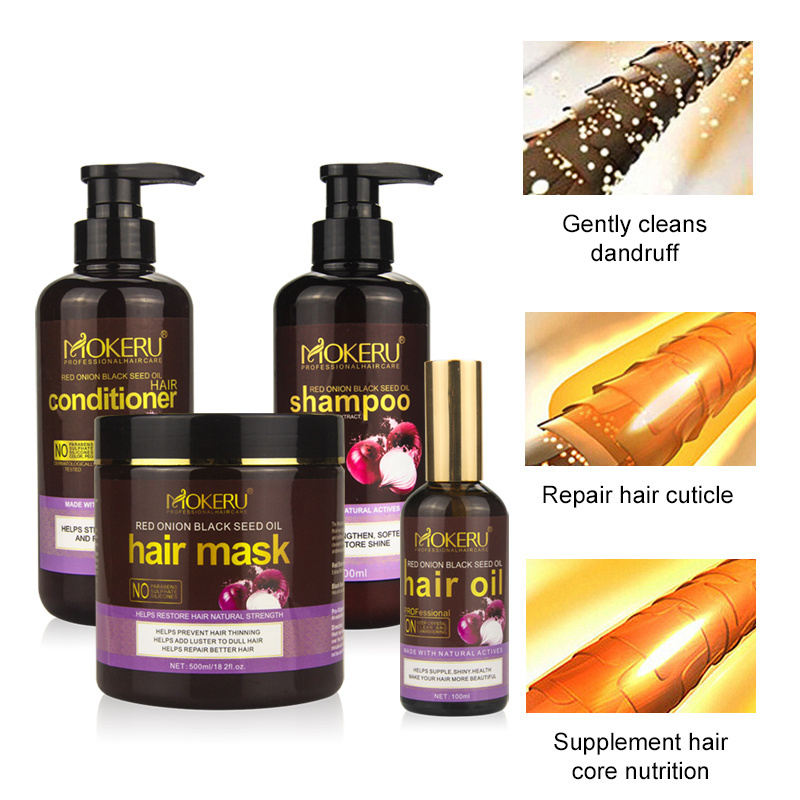 Private Label Wholesale Natural red onion hair conditioner Sulfate Free Hair Shampoo growth red onion hair growth oil