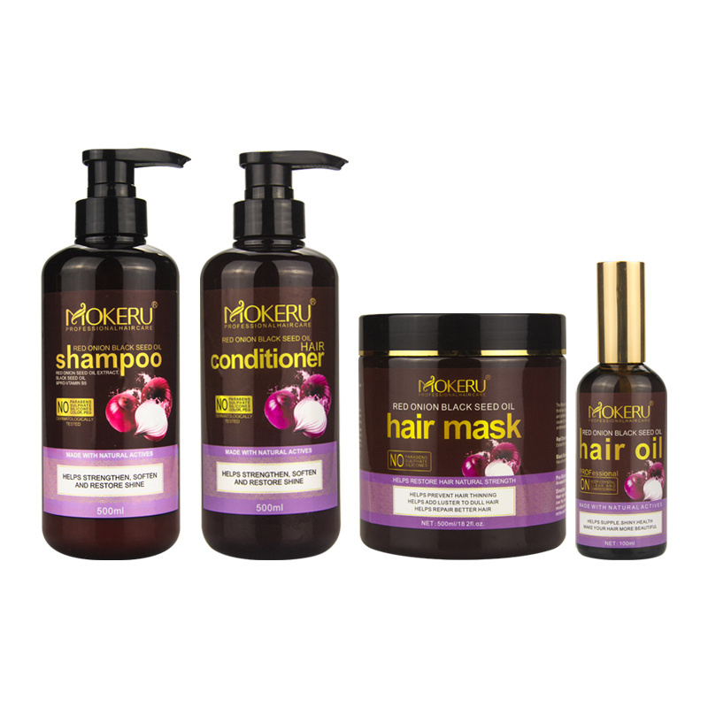 Private Label Wholesale Natural red onion hair conditioner Sulfate Free Hair Shampoo growth red onion hair growth oil