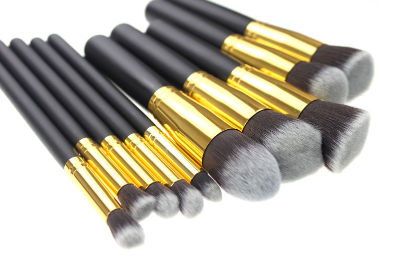 Private label 10pcs kabuki makeup brush set cheap price makeup brush