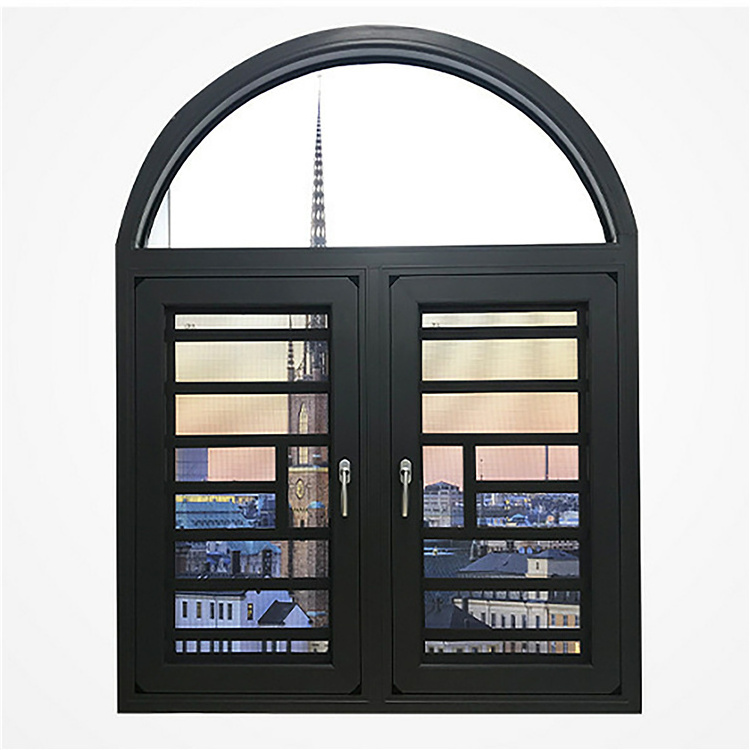 China factory price double glazed aluminum arch window price square meter