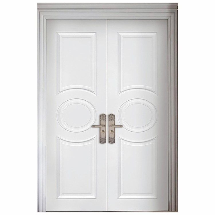 High Quality Modern Villa Exterior Front Entrance Design Entry Double Leaf Wooden Doors for Houses