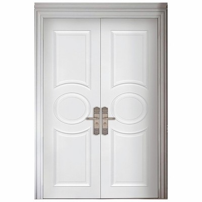 High Quality Modern Villa Exterior Front Entrance Design Entry Double Leaf Wooden Doors for Houses