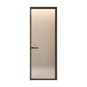 Extremely Narrow Swing Bathroom Door Interior Waterproof Aluminum Toilet Door Latest Design By China Supplier