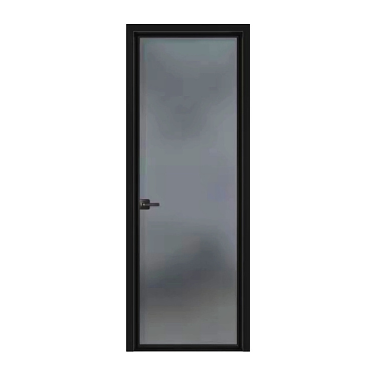 Extremely Narrow Swing Bathroom Door Interior Waterproof Aluminum Toilet Door Latest Design By China Supplier