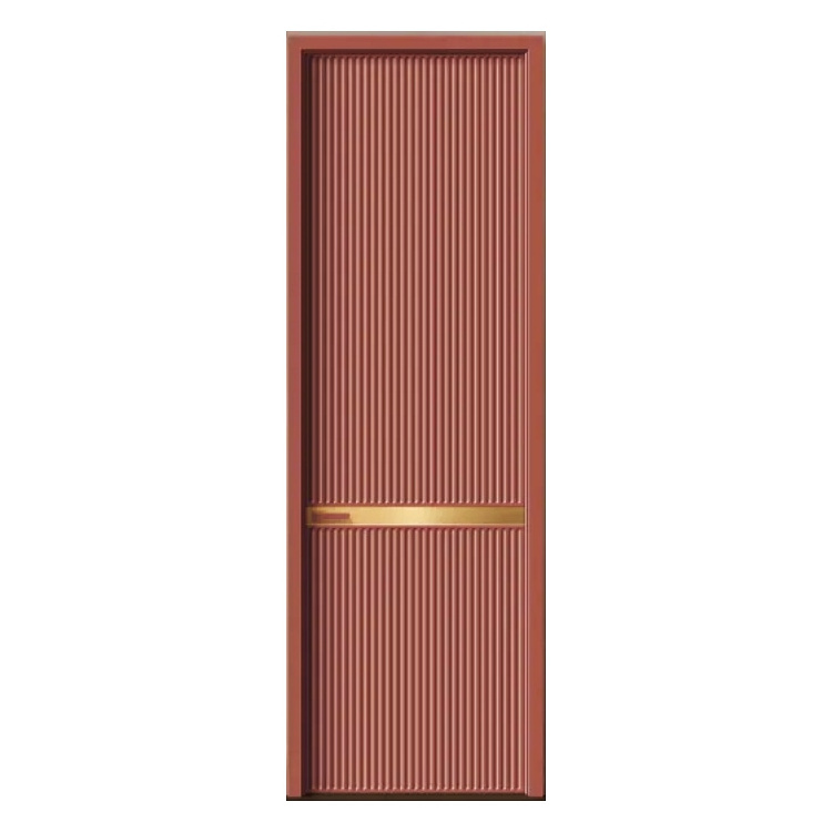 Factory Price Fancy Red Painted Wooden Solid Door interior Doors For houses